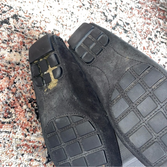 Authentic Louis Vuitton Black Suede Loafers Size 10 - Picture 5 of 11